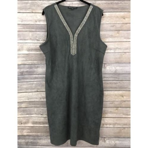 Saks Fifth Avenue Dresses & Skirts - Saks Fifth Avenue Dress Size 16 Suede Embellished